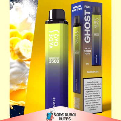 Vapes Bar Ghost Pro 3500 Puffs - Banana Ice